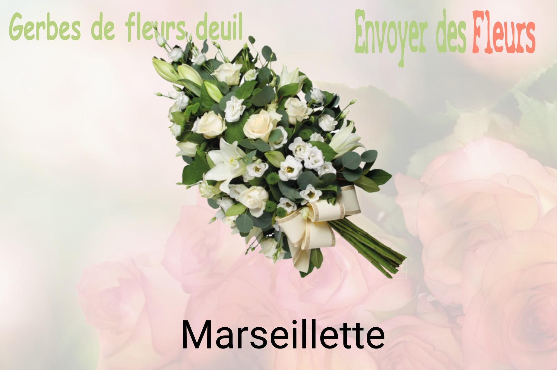 Gerbe de fleurs de deuil livrée à Marseillette